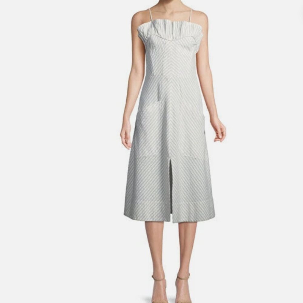 Rebecca Taylor Striped Ruffle Dress